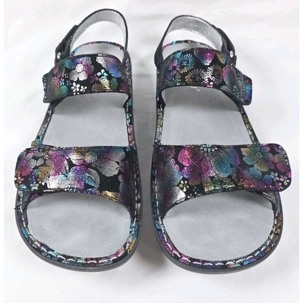 Alegria Verona Liberty Love Rainbow Slingback Sz 10 Multi Floral Sandals VER-450 - Picture 2 of 9